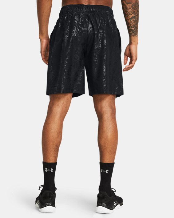 Herren UA Woven Emboss Shorts, Black, pdpMainDesktop image number 1